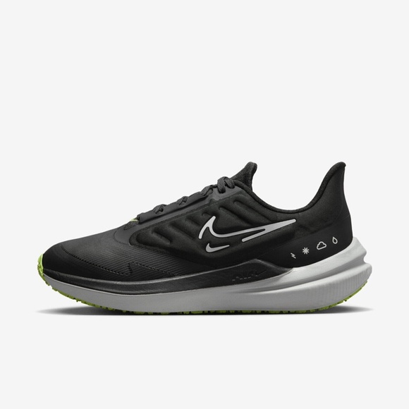 Nike WMNS Air Winflo 9 Shield Women Running Shoes Black/White - Picture 2 of 6